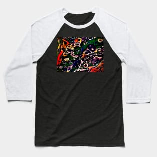 Colorful pouring abstract art Baseball T-Shirt